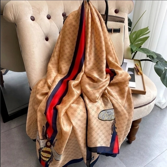 Miss Butterfly Women Satin Silky Long Scarf/Shawl Body Wrap - Picture 1 of 4